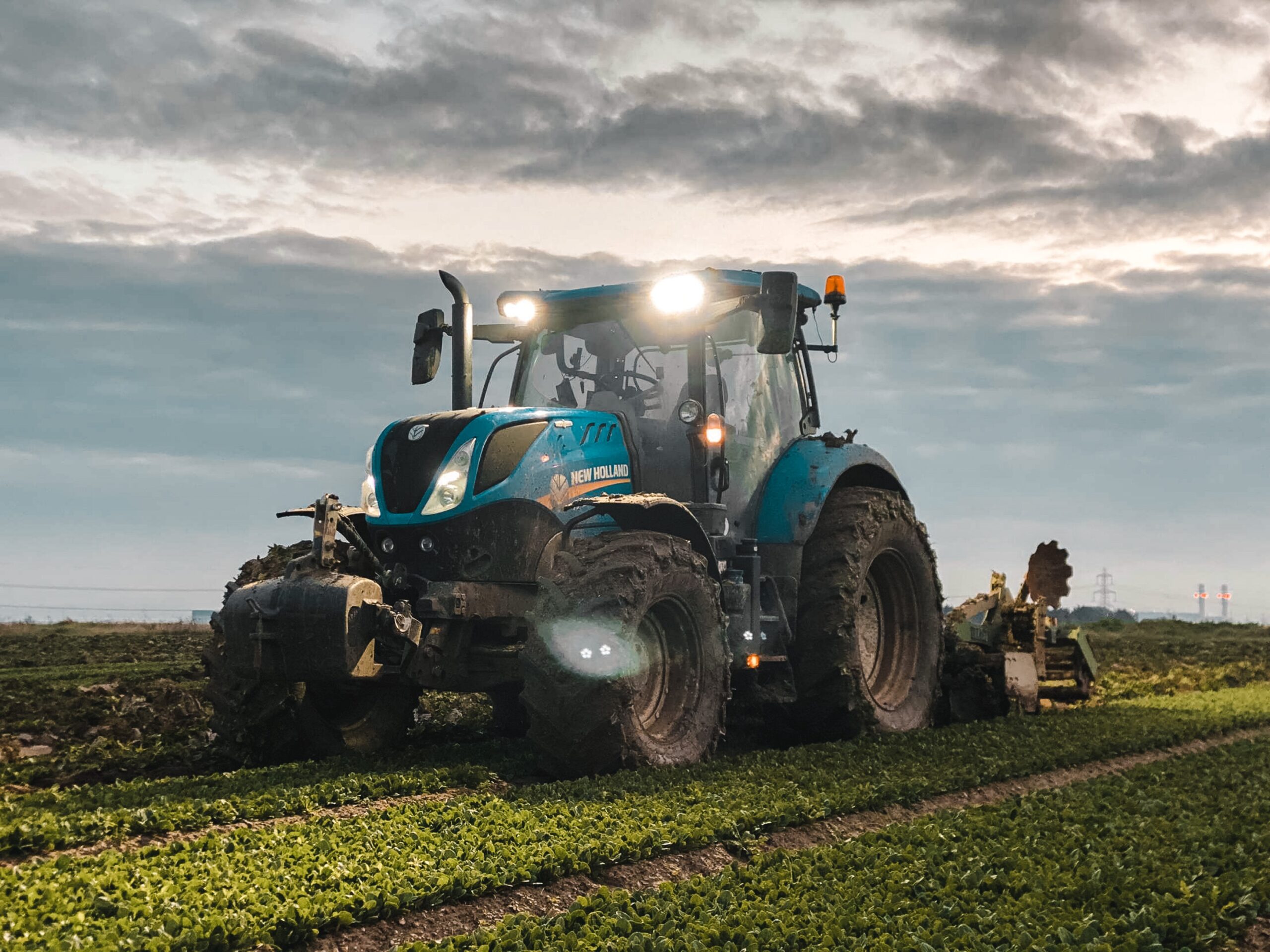 Tractor in field